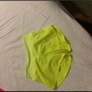 Green lululemon shorts
